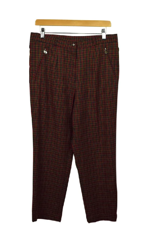 Reworked Checkered Pants Chic Black Leggings