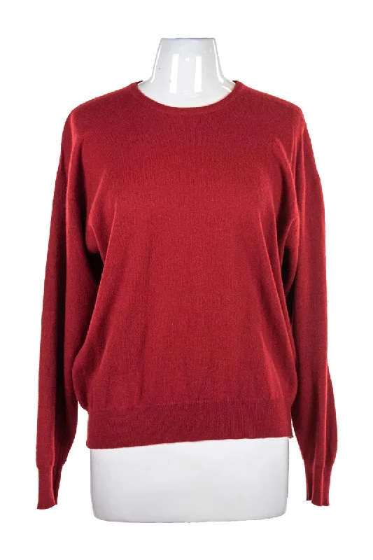Vintage 90s Burberry Cashmere Sweater Embroidered Appliqued Beaded
