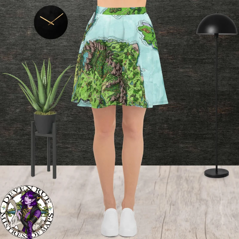 The Queen's Treasure Skater Skirt linen skirt natural