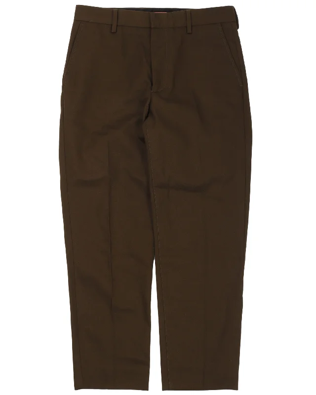 Pleated Pants Fashionable Button-Up Pants