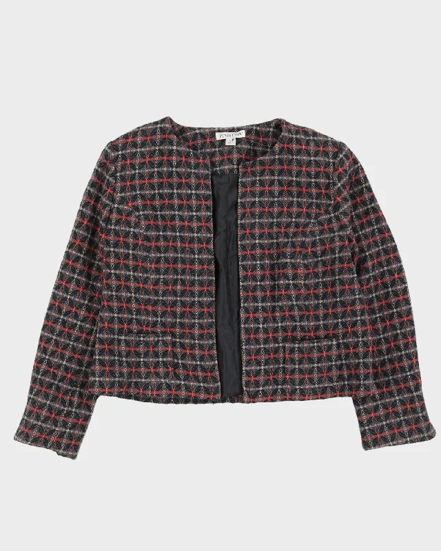 Pendleton Pink And Grey Blazer Jacket - M Nylon Jacket Polyester Jacket Spandex Jacket