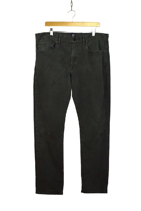 Grey Corduroy Pants Soft Stretch Pants