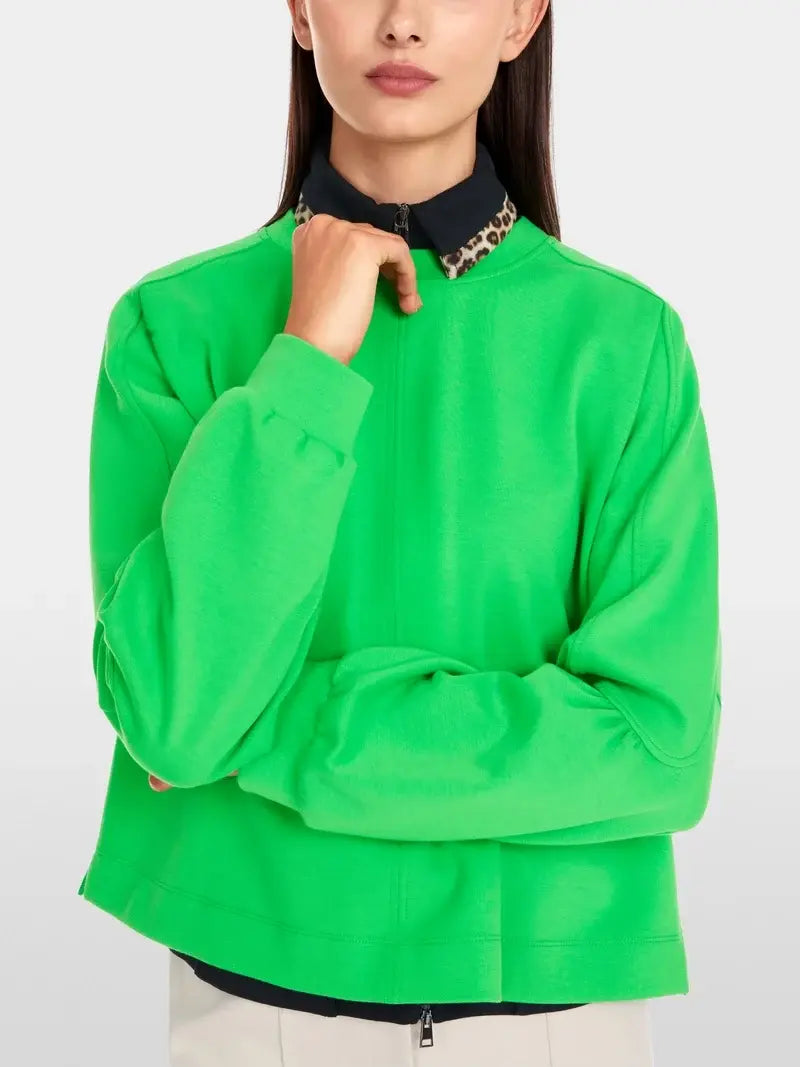 MARC CAIN Green Sweater High Neck Crew Neck V-Neck