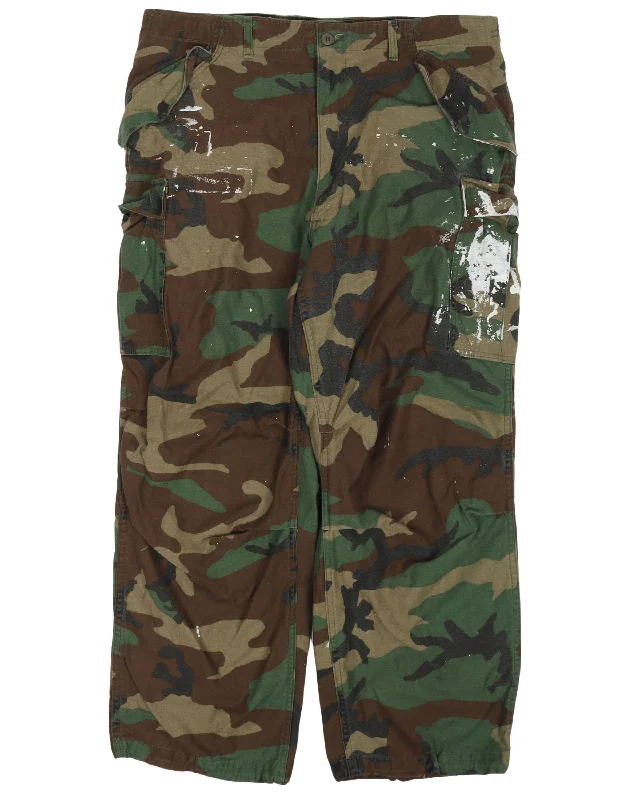 Paint Camouflage Cargo Pants Comfortable Jogger Trousers