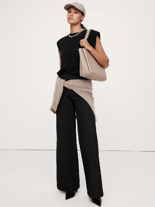 Wide-Leg Everywhere Ponte Pant Elegant Silk Pants