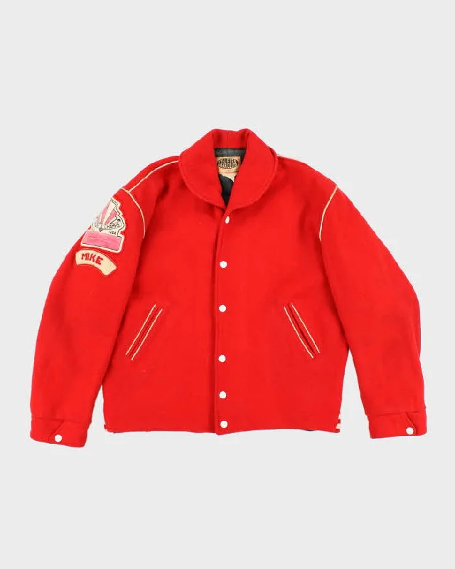 Vintage 60's Mountaineers Varsity Style Wool Jacket - M Faux Fur Jacket Real Fur Jacket Shearling Jacket