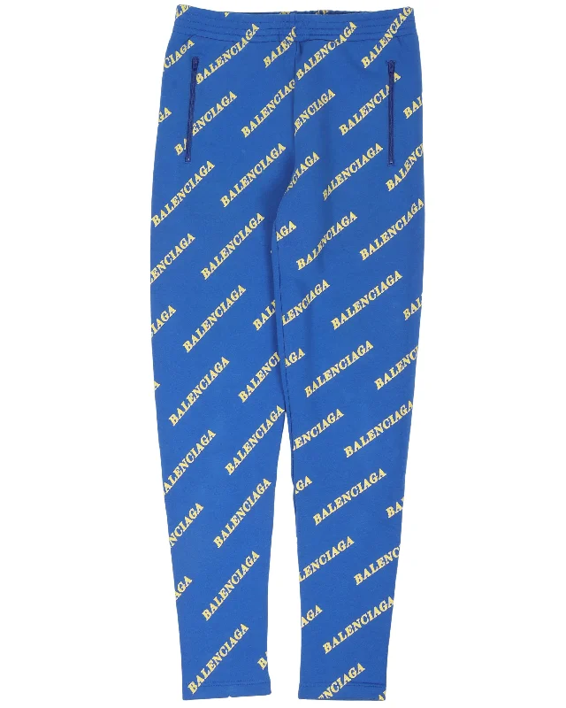 Monogram Logo Lounge Pants Stylish Elastic Waist Pants