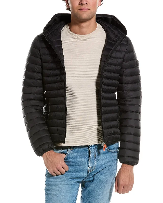 Save The Duck Donald Jacket A-Line Jacket Boat Neck Shawl Collar