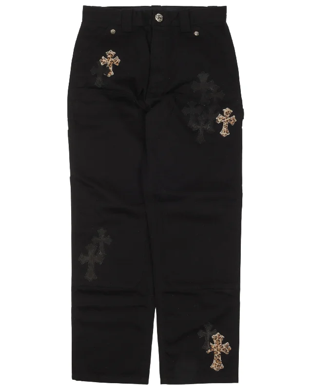 Cross Patch Double Knee Carpenter Pants Casual Wide Pants