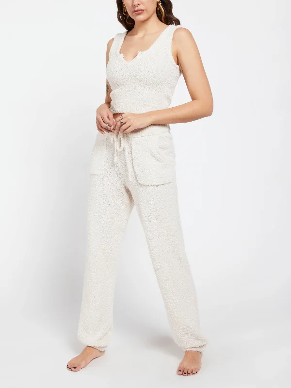 Plush Sweater Jogger Polka Dot Checkered Tartan