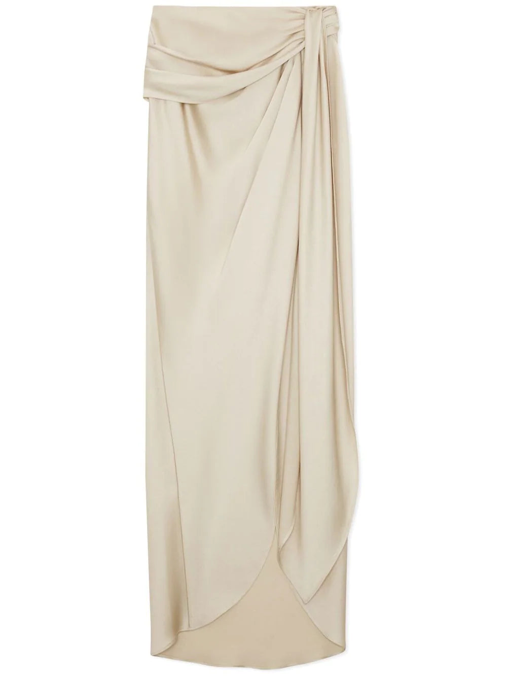ELISABETTA CLASSIC WOVENS DRAPED MIDI SKIRT D/PNP spandex blend skirt