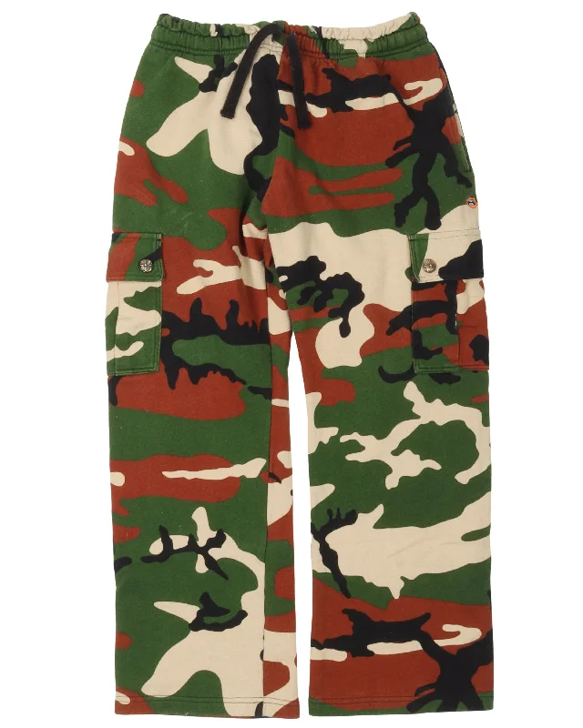 Camouflage Cargo Sweat Pants Casual Skinny Fit Pants