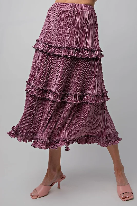Sarah Silky Skirt in Purple denim skirt classic