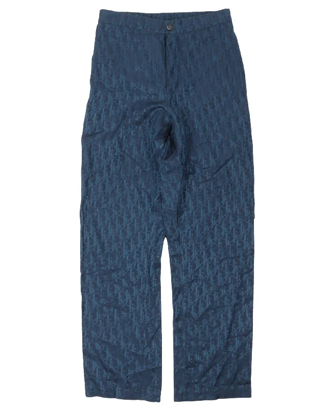 Silk Monogram Pant Lightweight Jogger Pants
