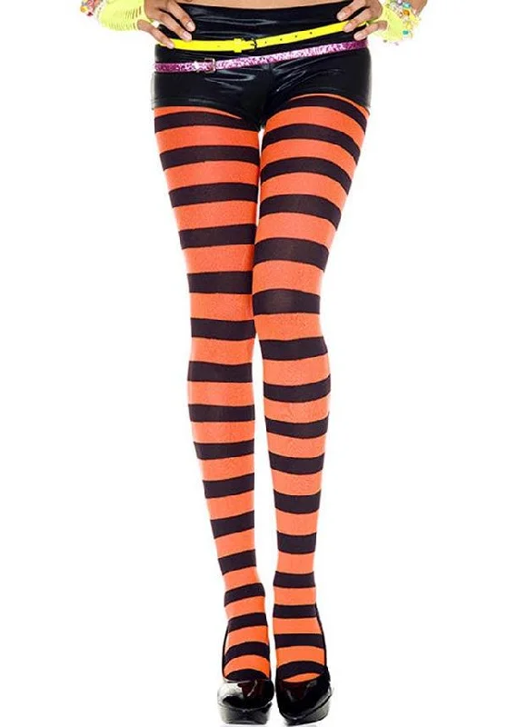 Striped Black & Orange | TIGHTS