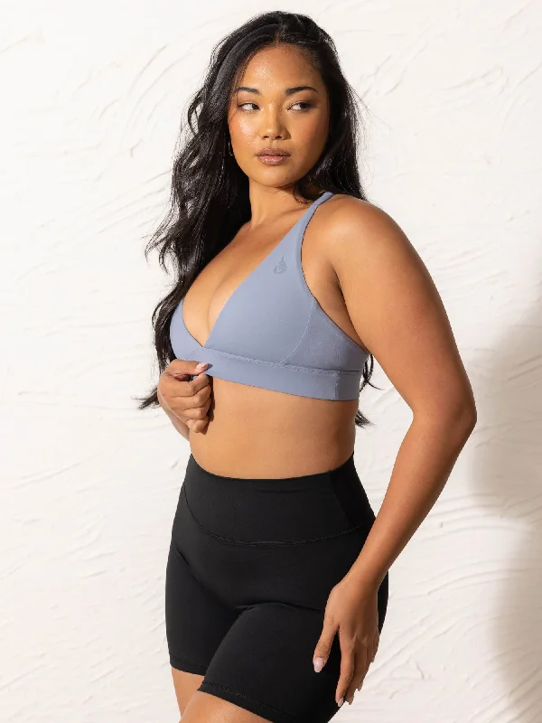 NKD Low Neck Sports Bra - Denim Blue