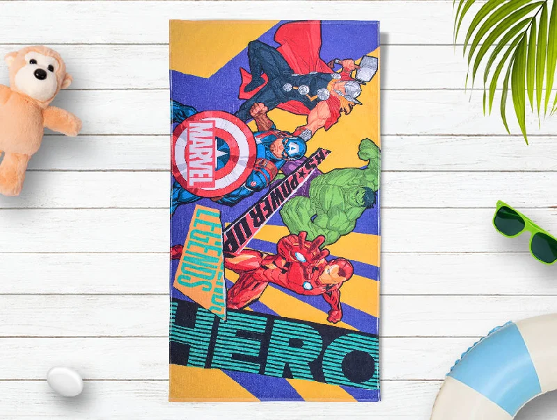 Aspen Gold - Yellow 100% Cotton Bath Towel - Marvel Avengers By Spaces