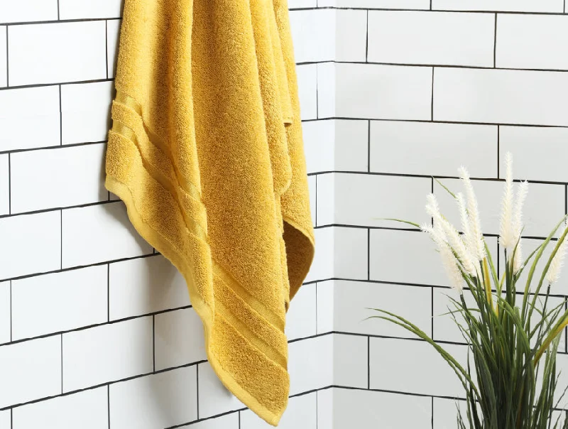 Mustard - Dark Yellow 100% Cotton Bath Towel - Atrium By Spaces