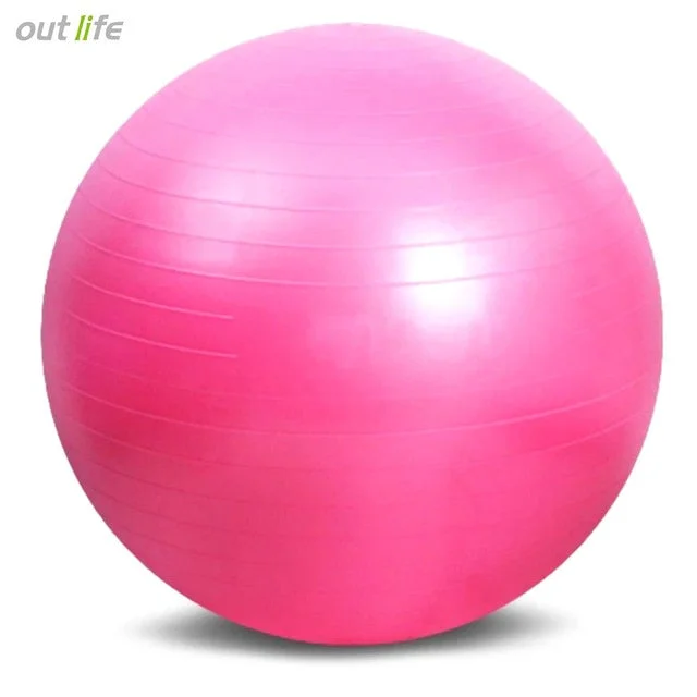 Outlife New 65cm Health Fitness Yoga Ball 5 Color Utility Anti-slip Pilates Balance Yoga Balls Sport Fitball Proof Gym Fitness