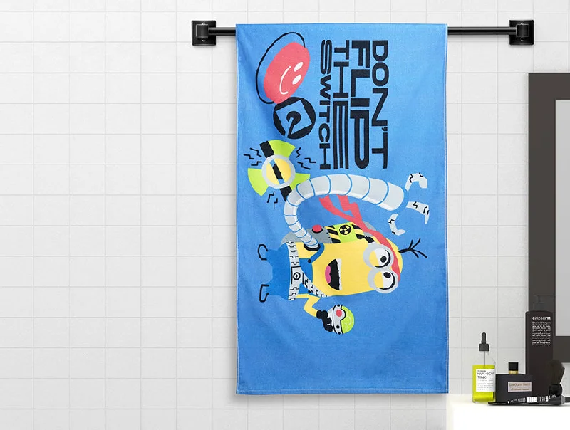 Spaces Universal Minions-1 100% Cotton Bath Towel-Cobalt