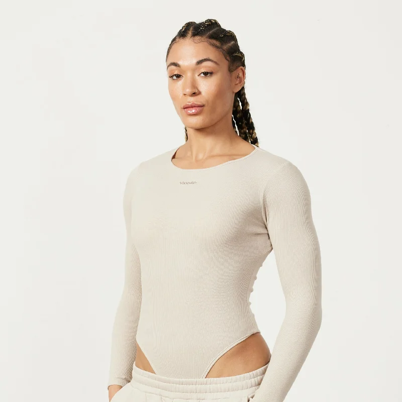 Vanquish Restore Sand Long Sleeve Ribbed Bodysuit