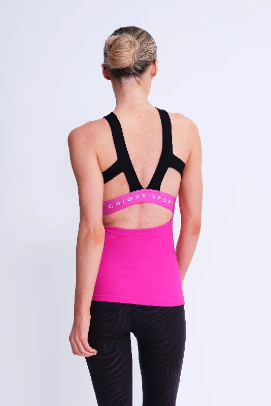 Empower Tank Top in Fuchsia